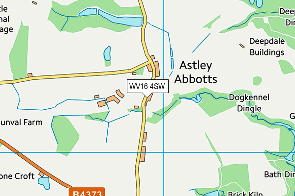 WV16 4SW map - OS VectorMap District (Ordnance Survey)