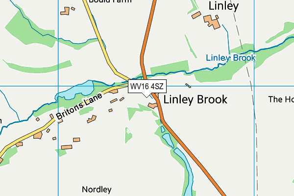 WV16 4SZ map - OS VectorMap District (Ordnance Survey)