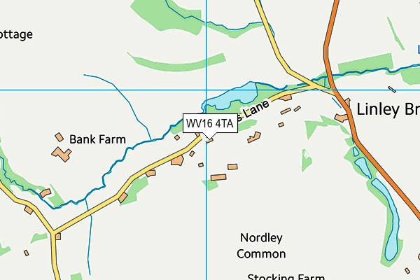 WV16 4TA map - OS VectorMap District (Ordnance Survey)