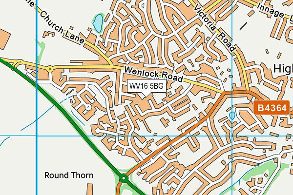 WV16 5BG map - OS VectorMap District (Ordnance Survey)