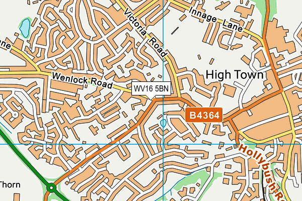 WV16 5BN map - OS VectorMap District (Ordnance Survey)