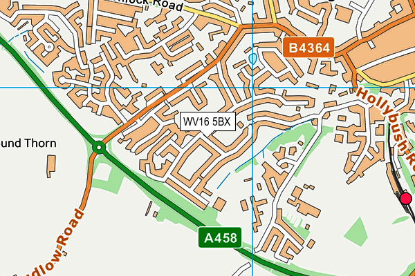 WV16 5BX map - OS VectorMap District (Ordnance Survey)