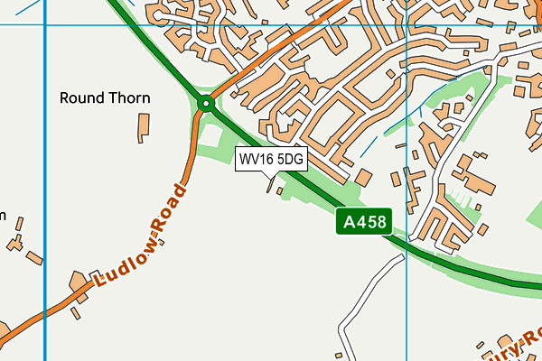 WV16 5DG map - OS VectorMap District (Ordnance Survey)