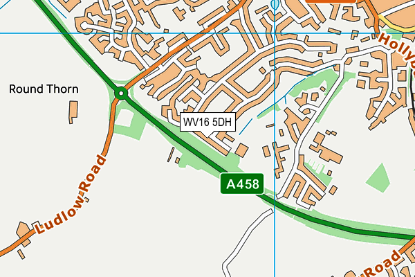 WV16 5DH map - OS VectorMap District (Ordnance Survey)