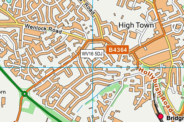 WV16 5DJ map - OS VectorMap District (Ordnance Survey)
