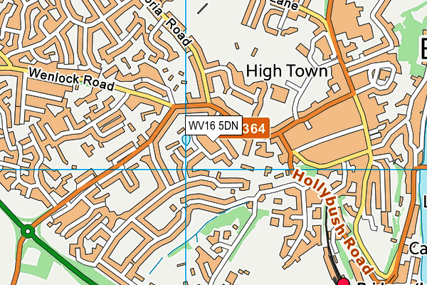 WV16 5DN map - OS VectorMap District (Ordnance Survey)