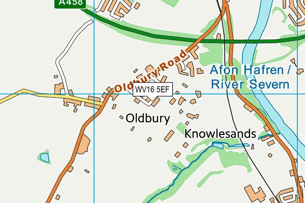 WV16 5EF map - OS VectorMap District (Ordnance Survey)