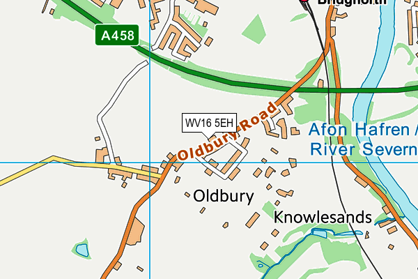 WV16 5EH map - OS VectorMap District (Ordnance Survey)