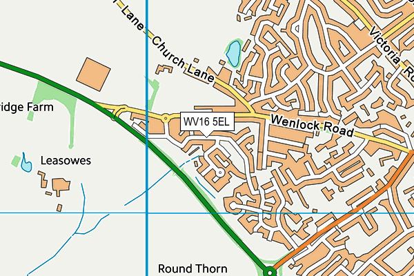 WV16 5EL map - OS VectorMap District (Ordnance Survey)