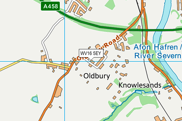 WV16 5EY map - OS VectorMap District (Ordnance Survey)