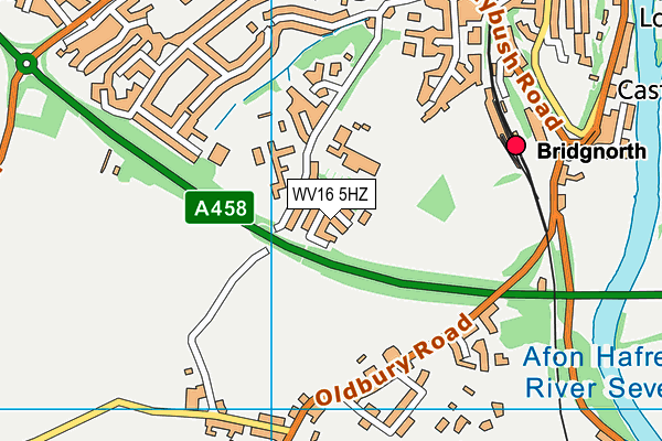 WV16 5HZ map - OS VectorMap District (Ordnance Survey)