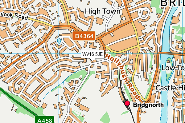 WV16 5JE map - OS VectorMap District (Ordnance Survey)