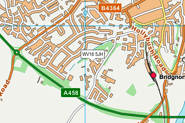 WV16 5JH map - OS VectorMap District (Ordnance Survey)