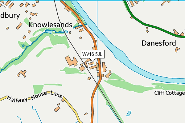 WV16 5JL map - OS VectorMap District (Ordnance Survey)