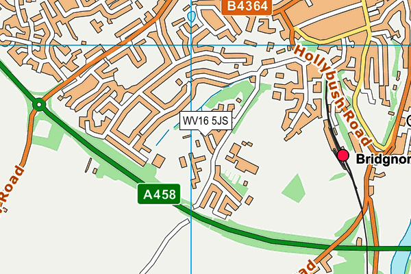 WV16 5JS map - OS VectorMap District (Ordnance Survey)