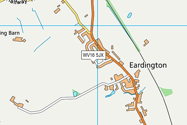 WV16 5JX map - OS VectorMap District (Ordnance Survey)