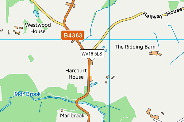 WV16 5LS map - OS VectorMap District (Ordnance Survey)