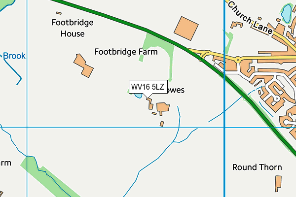 WV16 5LZ map - OS VectorMap District (Ordnance Survey)