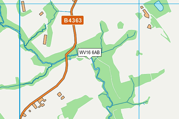 WV16 6AB map - OS VectorMap District (Ordnance Survey)