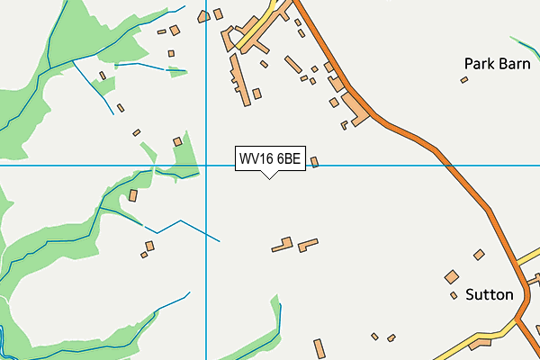 WV16 6BE map - OS VectorMap District (Ordnance Survey)