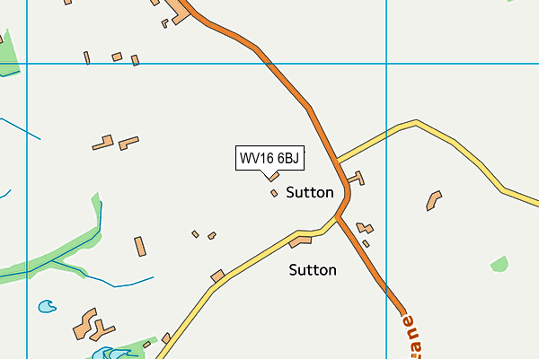 WV16 6BJ map - OS VectorMap District (Ordnance Survey)