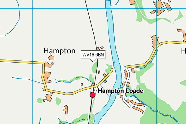 WV16 6BN map - OS VectorMap District (Ordnance Survey)