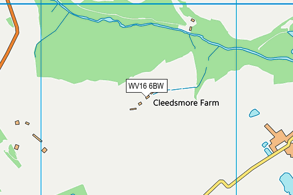 WV16 6BW map - OS VectorMap District (Ordnance Survey)