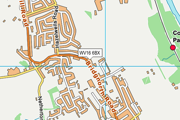 WV16 6BX map - OS VectorMap District (Ordnance Survey)