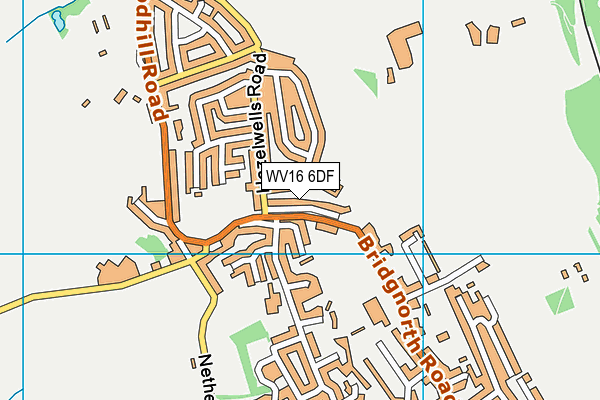 WV16 6DF map - OS VectorMap District (Ordnance Survey)