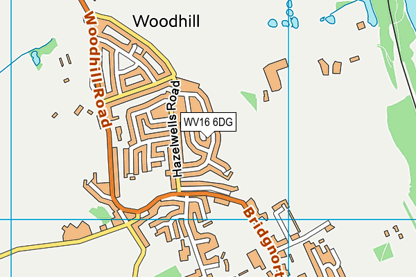 WV16 6DG map - OS VectorMap District (Ordnance Survey)