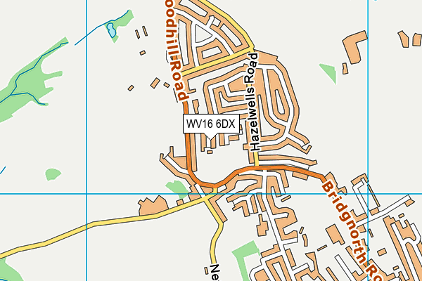 WV16 6DX map - OS VectorMap District (Ordnance Survey)
