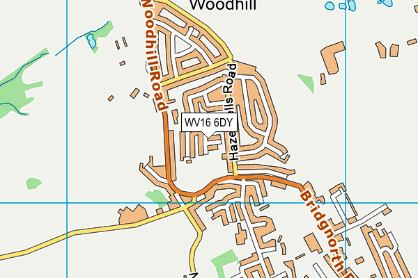 WV16 6DY map - OS VectorMap District (Ordnance Survey)