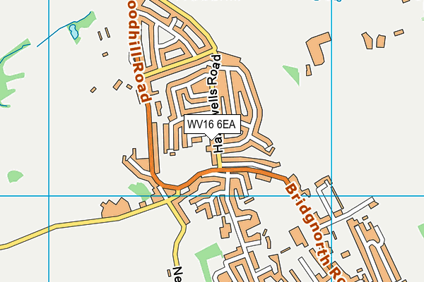 WV16 6EA map - OS VectorMap District (Ordnance Survey)