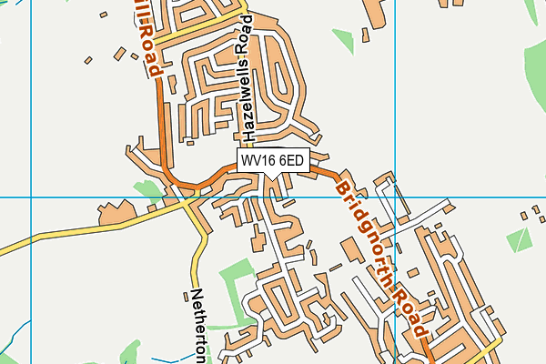 WV16 6ED map - OS VectorMap District (Ordnance Survey)