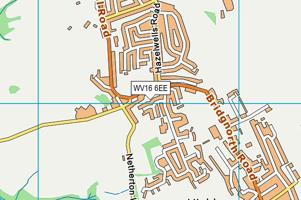 WV16 6EE map - OS VectorMap District (Ordnance Survey)