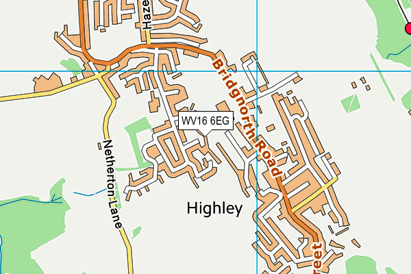 WV16 6EG map - OS VectorMap District (Ordnance Survey)