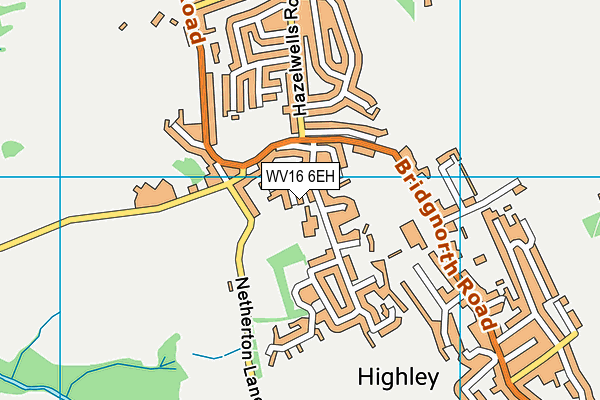 WV16 6EH map - OS VectorMap District (Ordnance Survey)