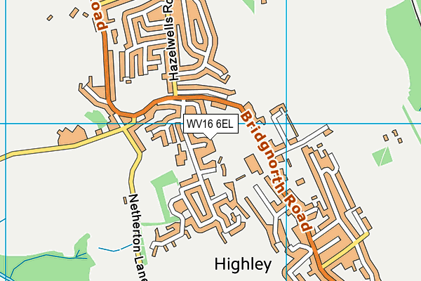 WV16 6EL map - OS VectorMap District (Ordnance Survey)