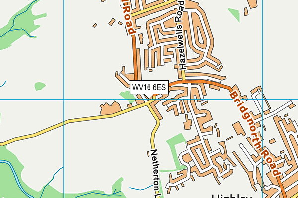WV16 6ES map - OS VectorMap District (Ordnance Survey)