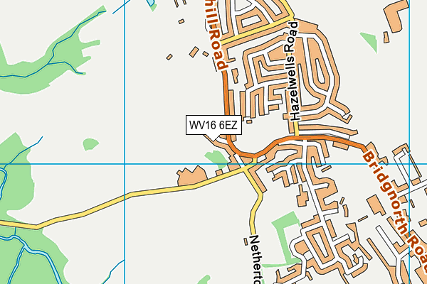 WV16 6EZ map - OS VectorMap District (Ordnance Survey)