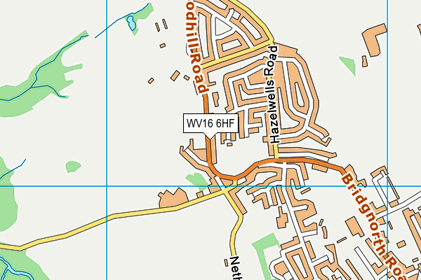 WV16 6HF map - OS VectorMap District (Ordnance Survey)