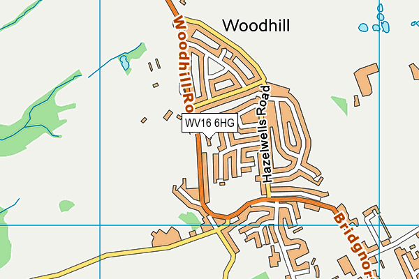 WV16 6HG map - OS VectorMap District (Ordnance Survey)