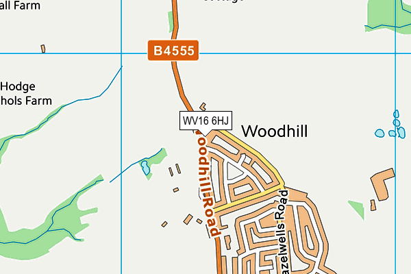 WV16 6HJ map - OS VectorMap District (Ordnance Survey)