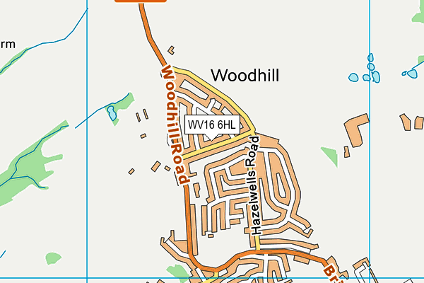 WV16 6HL map - OS VectorMap District (Ordnance Survey)