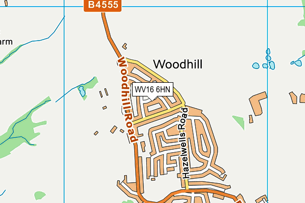 WV16 6HN map - OS VectorMap District (Ordnance Survey)