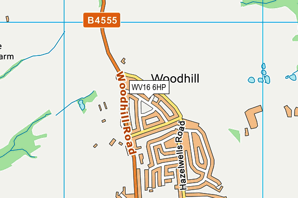 WV16 6HP map - OS VectorMap District (Ordnance Survey)