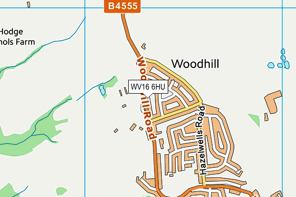 WV16 6HU map - OS VectorMap District (Ordnance Survey)