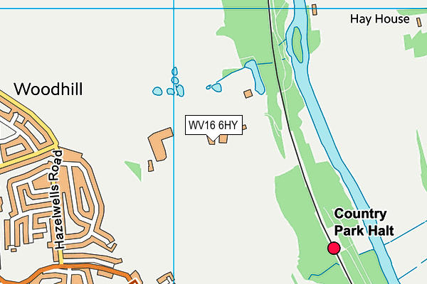 WV16 6HY map - OS VectorMap District (Ordnance Survey)