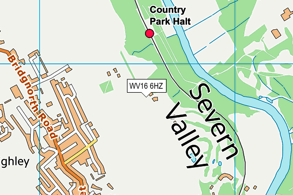 WV16 6HZ map - OS VectorMap District (Ordnance Survey)