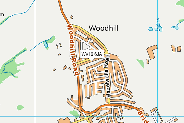 WV16 6JA map - OS VectorMap District (Ordnance Survey)